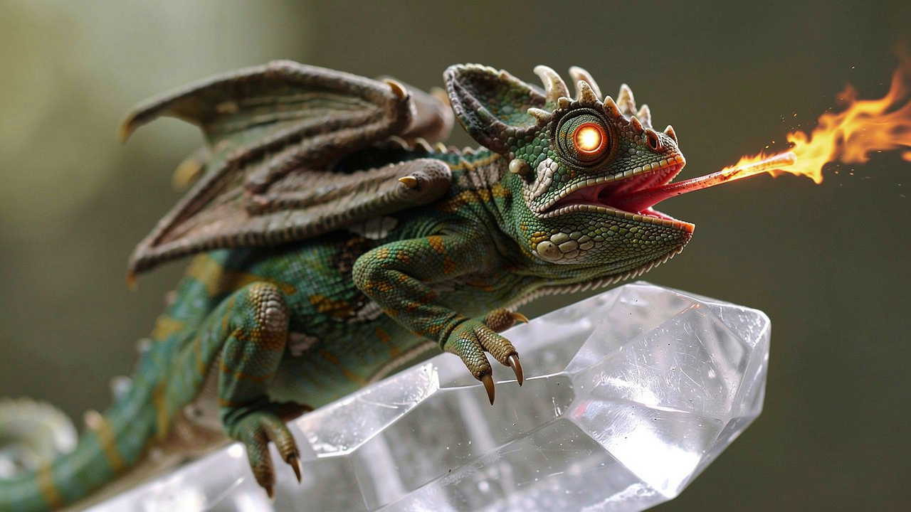 AI-generated chameleon nature YouTube thumbnail